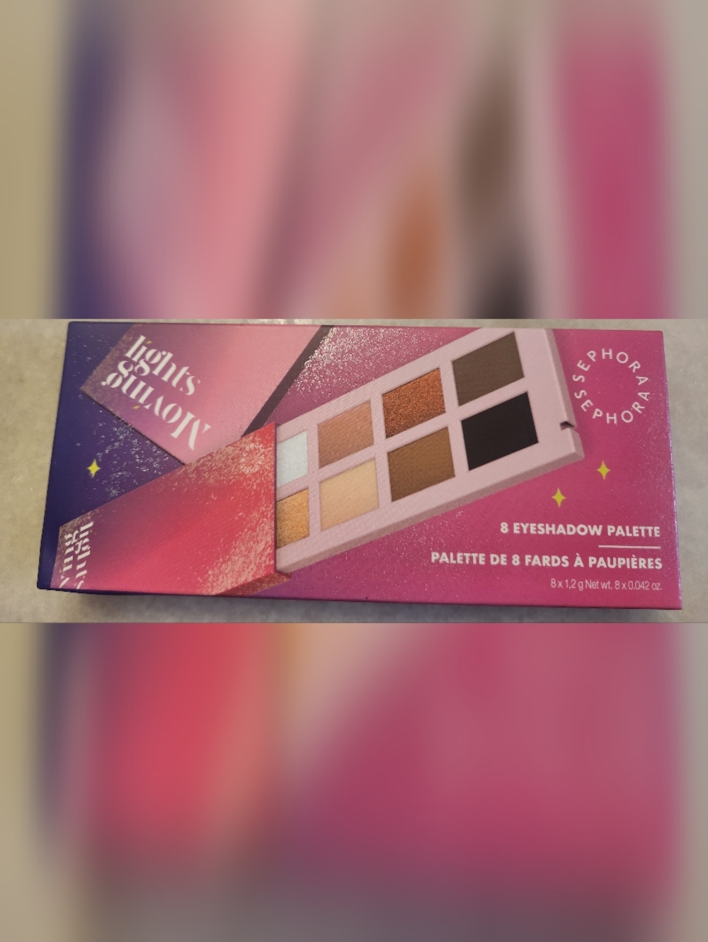 Sephora Lights & Shiloh 8-Shade Eyeshadow Palette — Pink and Gold Tones